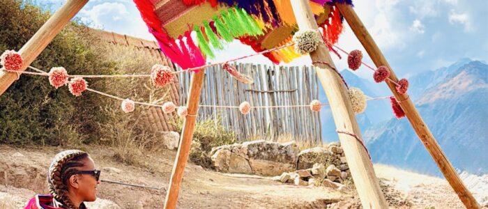 Picnic in tent at Mountain View in the sacred Valley Why Traveling to Peru Was One of the Best Investments I’ve Made in Myself | Picnic in tent at Mountain View in the sacred Valley scaled